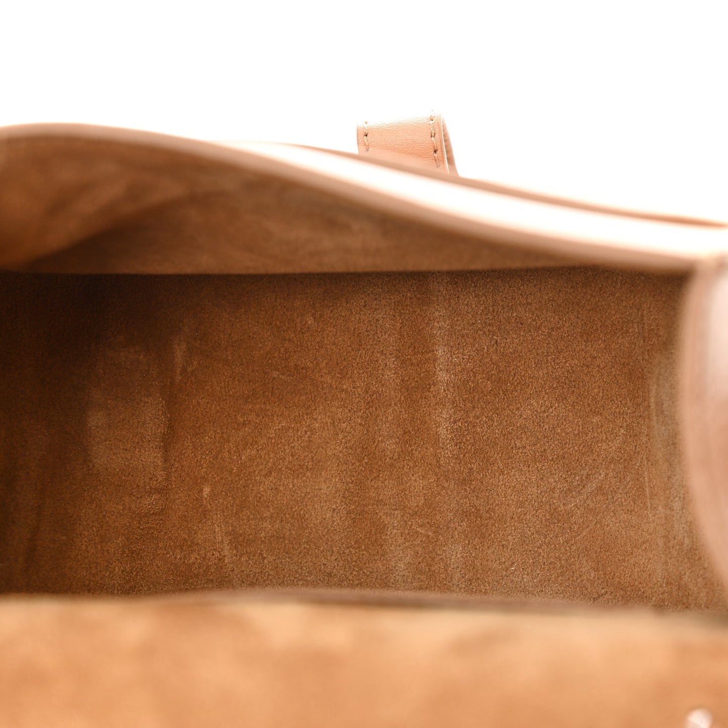 Calfskin Whipstitch Mini Marcie Round Crossbody Bag Light Tan
