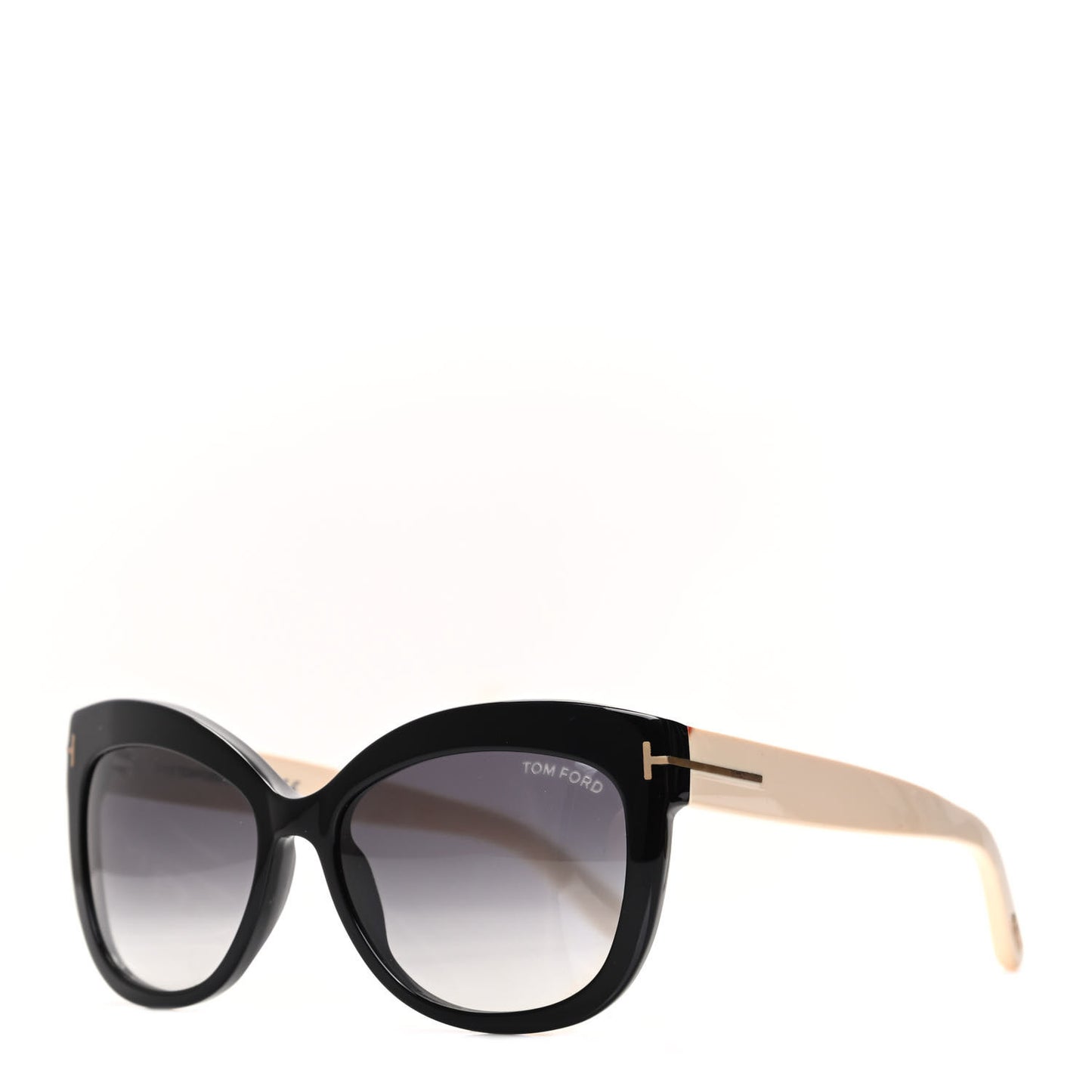 Acetate Alistair Cat Eye Sunglasses TF524 Black Beige