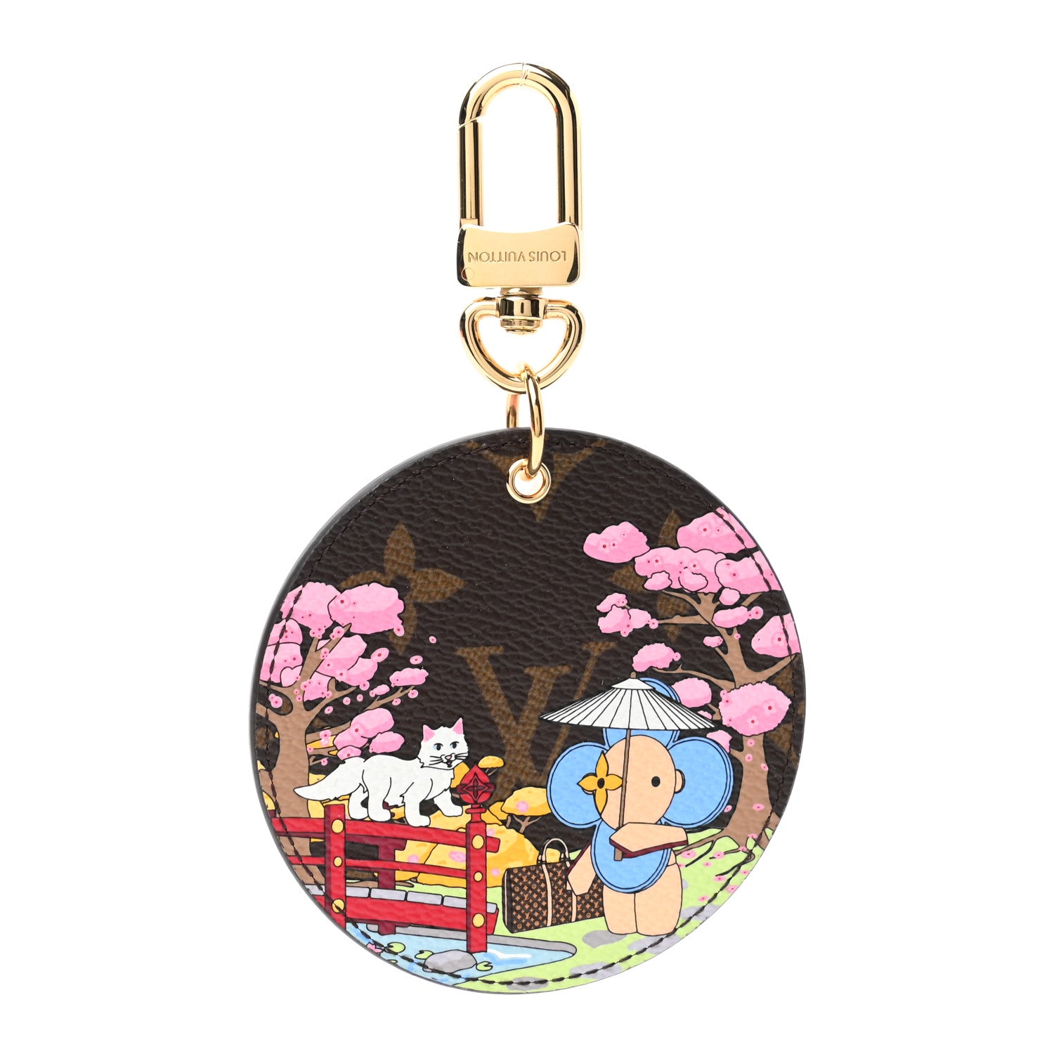 Louis Vuitton Monogram 2021 Christmas Animation Japanese Garden Bag Charm Key Ring Wisteria Pink 1 of 4