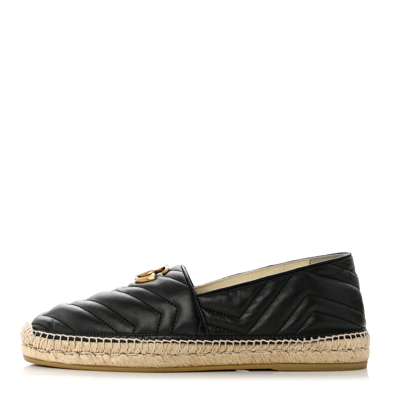 Gucci Nappa Matelasse Mens GG Marmont Espadrilles 9.5 Black 1 of 9