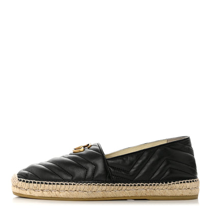 Gucci Nappa Matelasse Mens GG Marmont Espadrilles 9.5 Black 1 of 9