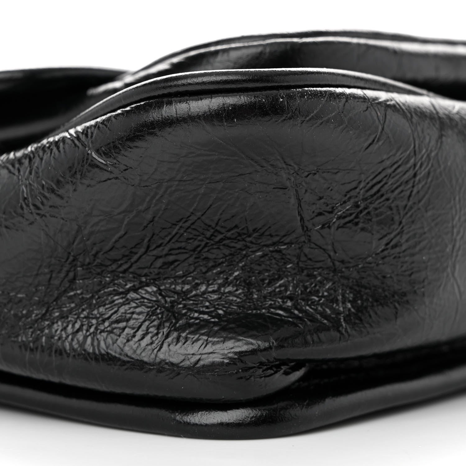 Saint Laurent Crinkled Calfskin Matelasse Monogram Baby Niki Chain Satchel Black 9 of 11