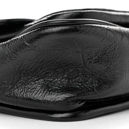 Saint Laurent Crinkled Calfskin Matelasse Monogram Baby Niki Chain Satchel Black 9 of 11