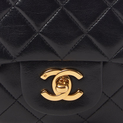 Chanel Lambskin Quilted Medium Double Flap Black 7 of 9