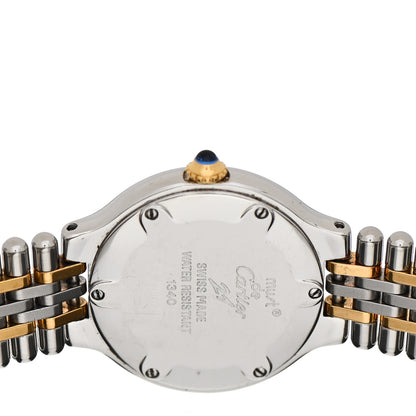 Cartier Stainless Steel 18K Yellow Gold 28mm Must De 21 Bullet Link Quartz Watch 4 of 4
