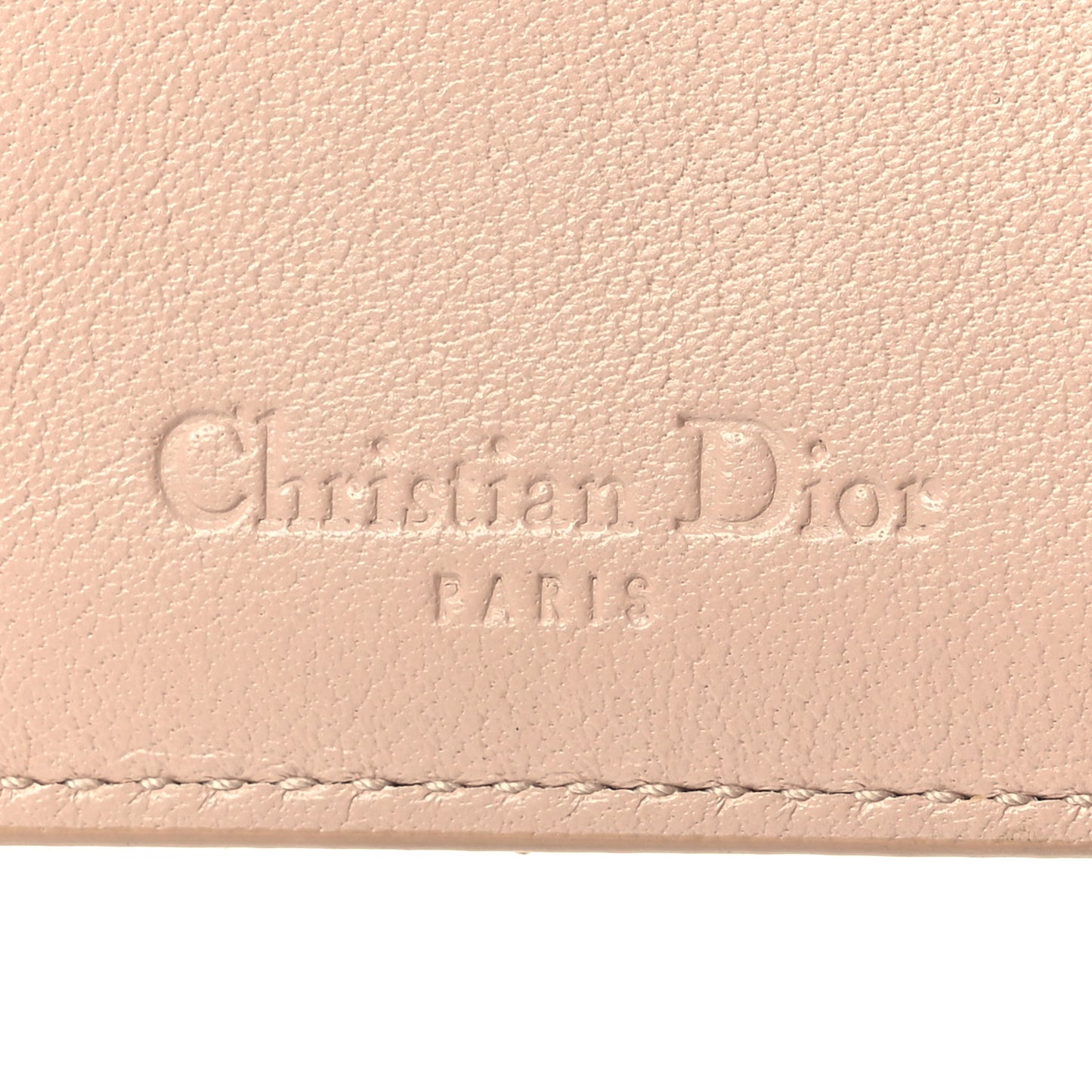Patent Cannage Lady Dior Eden Wallet Beige
