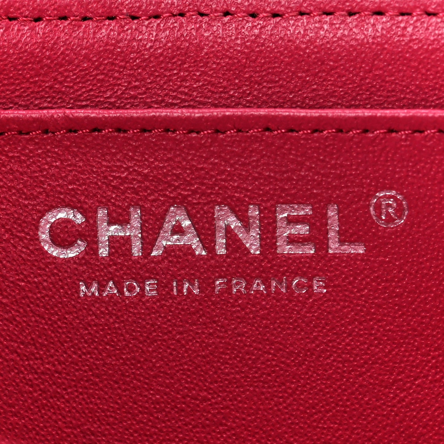 Caviar Quilted Mini Square Flap Red