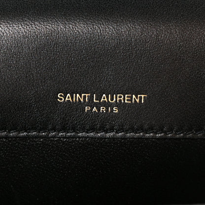 Saint Laurent Lambskin Matelasse Monogram Medium Vicky Chain Bag Black 6 of 12