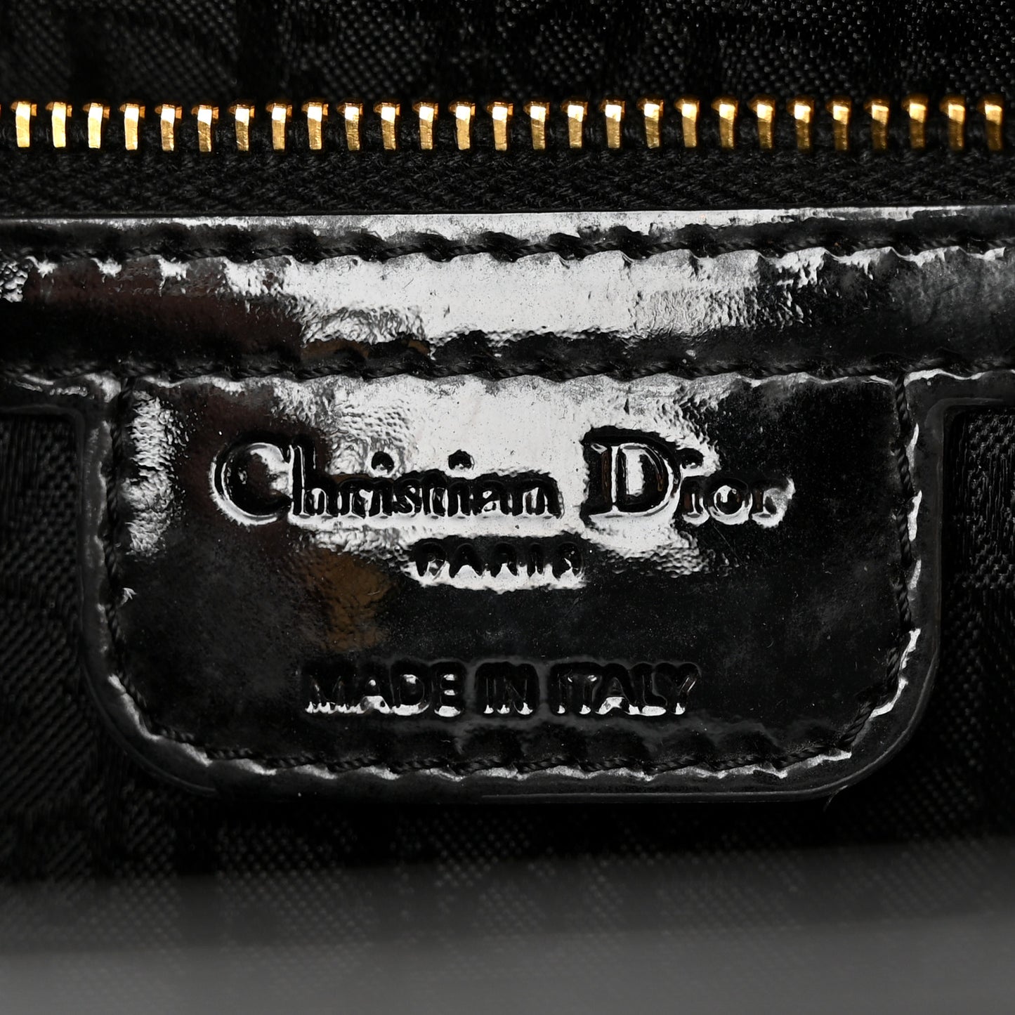 Patent Cannage Large Lady Dior Black