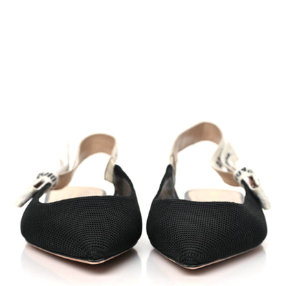 Christian Dior Technical Canvas Ribbon J'Adior Slingback Flats 36 Black 2 of 8