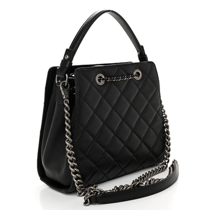 Chanel Caviar Quilted Small CC Bucket Bag Black 3 of 11