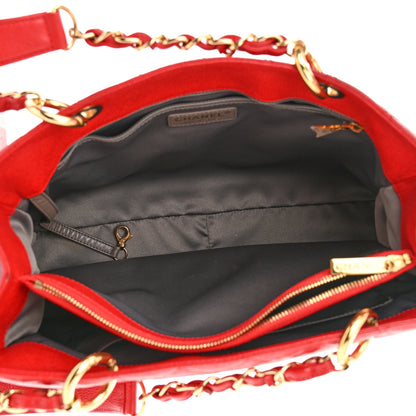 Chanel Caviar Quilted Grand Shopping Tote GST Red 4 of 15