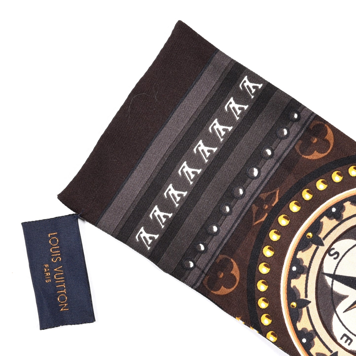 Silk Monogram LV World Bandeau Brown