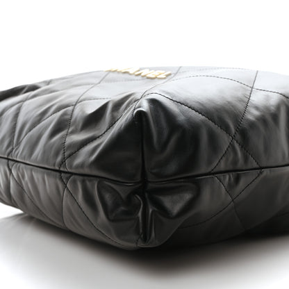 Chanel Calfskin Quilted Large Chanel 22 Black White 11 of 11