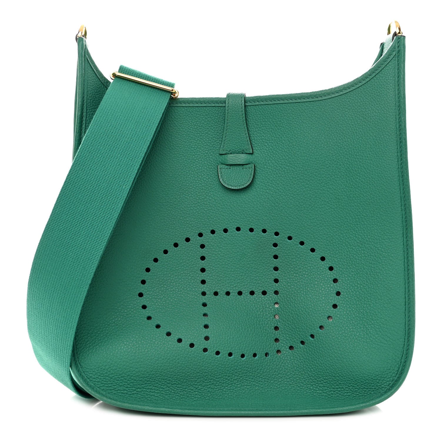 Hermes Taurillon Clemence Evelyne III PM Vert Jade 1 of 10