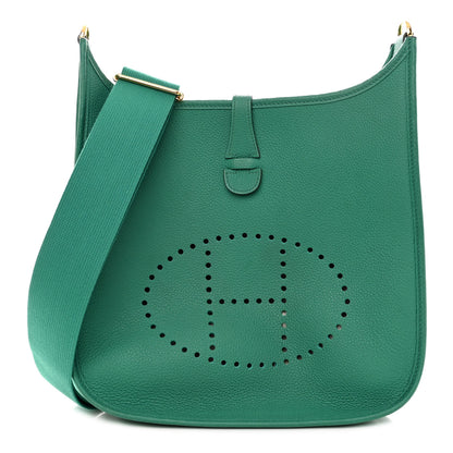 Hermes Taurillon Clemence Evelyne III PM Vert Jade 1 of 10