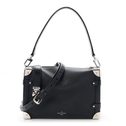 Louis Vuitton Grained Calfskin Side Trunk MM Black 1 of 8