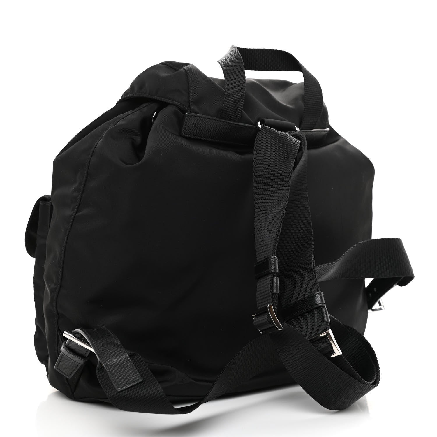 Prada Tessuto Nylon Saffiano Medium Backpack Black 3 of 9