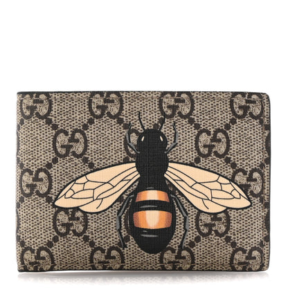 Gucci GG Supreme Monogram Bee Bi-Fold Wallet Beige 1 of 12
