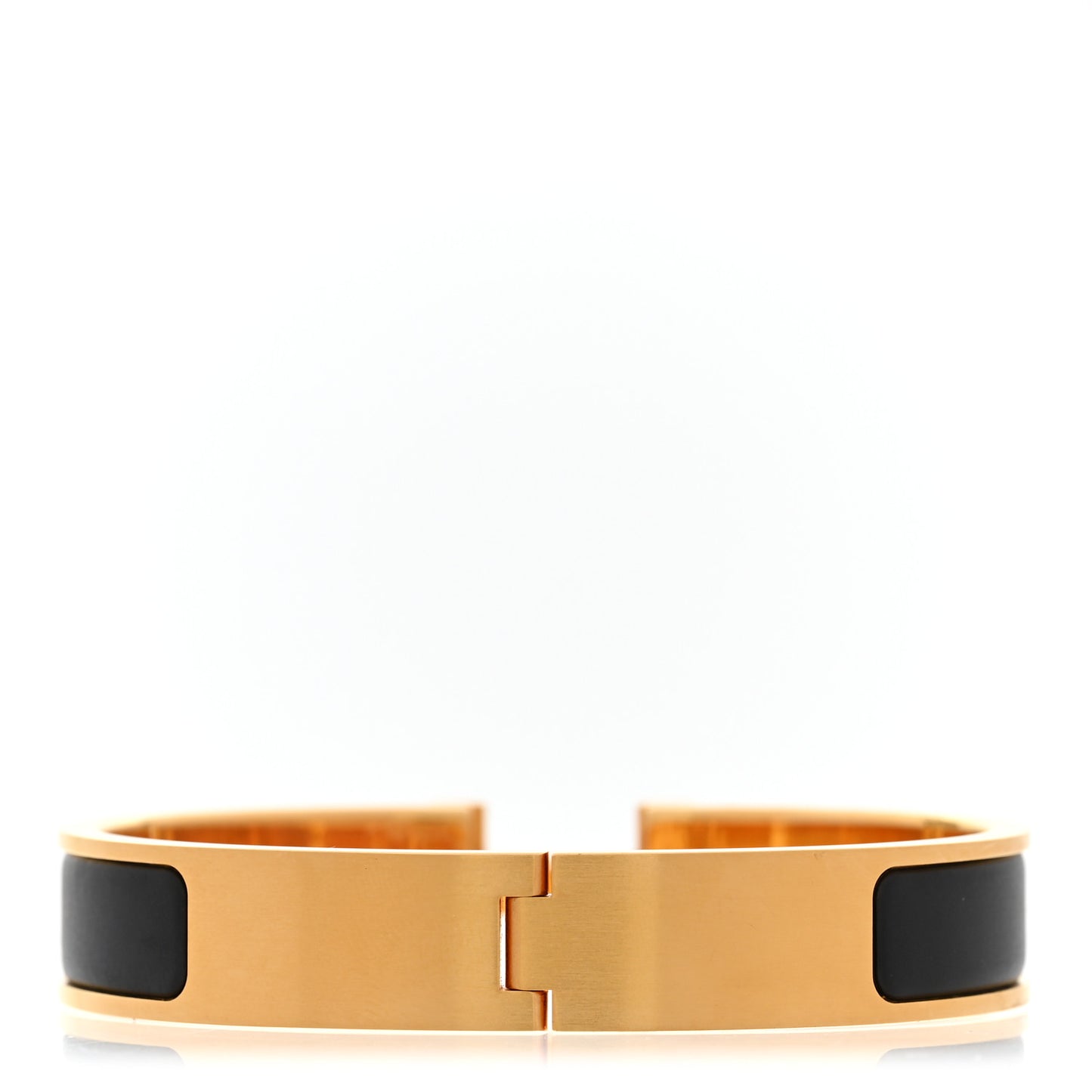 Matte Enamel Narrow Clic Clac HH Bracelet T4 Black