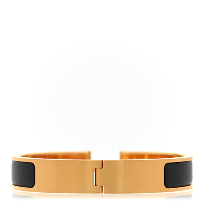 Hermes Matte Enamel Narrow Clic Clac HH Bracelet T4 Black 3 of 6