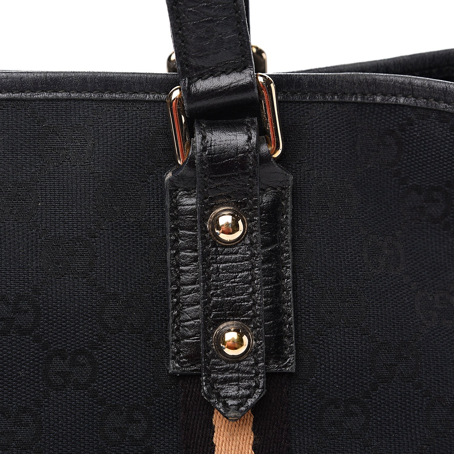 Gucci Monogram Medium Jolicoeur Tote Black 13 of 15