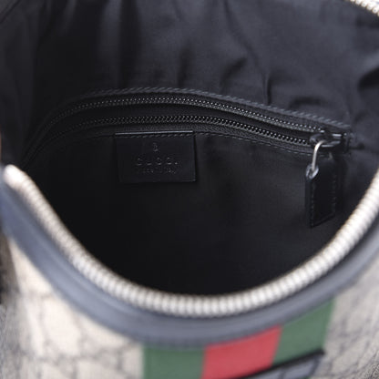 Gucci GG Supreme Monogram Web Messenger Bag Black 7 of 9