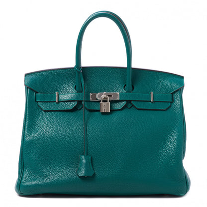 Hermes Taurillon Clemence Birkin 35 Malachite 1 of 30