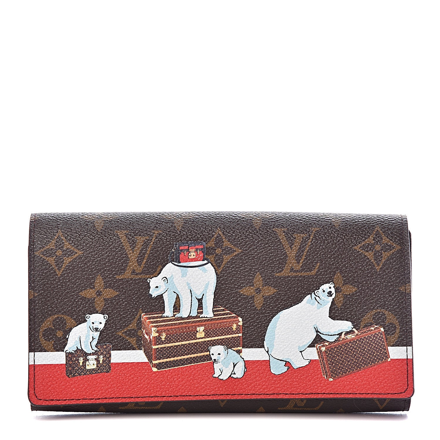 Louis Vuitton Monogram 2017 Christmas Animation Sarah Wallet 1 of 9