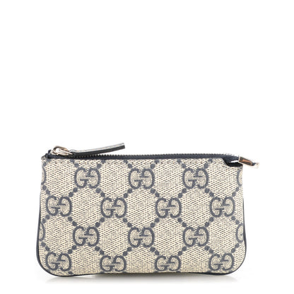 Gucci GG Supreme Monogram Key Case Beige Blue 1 of 7