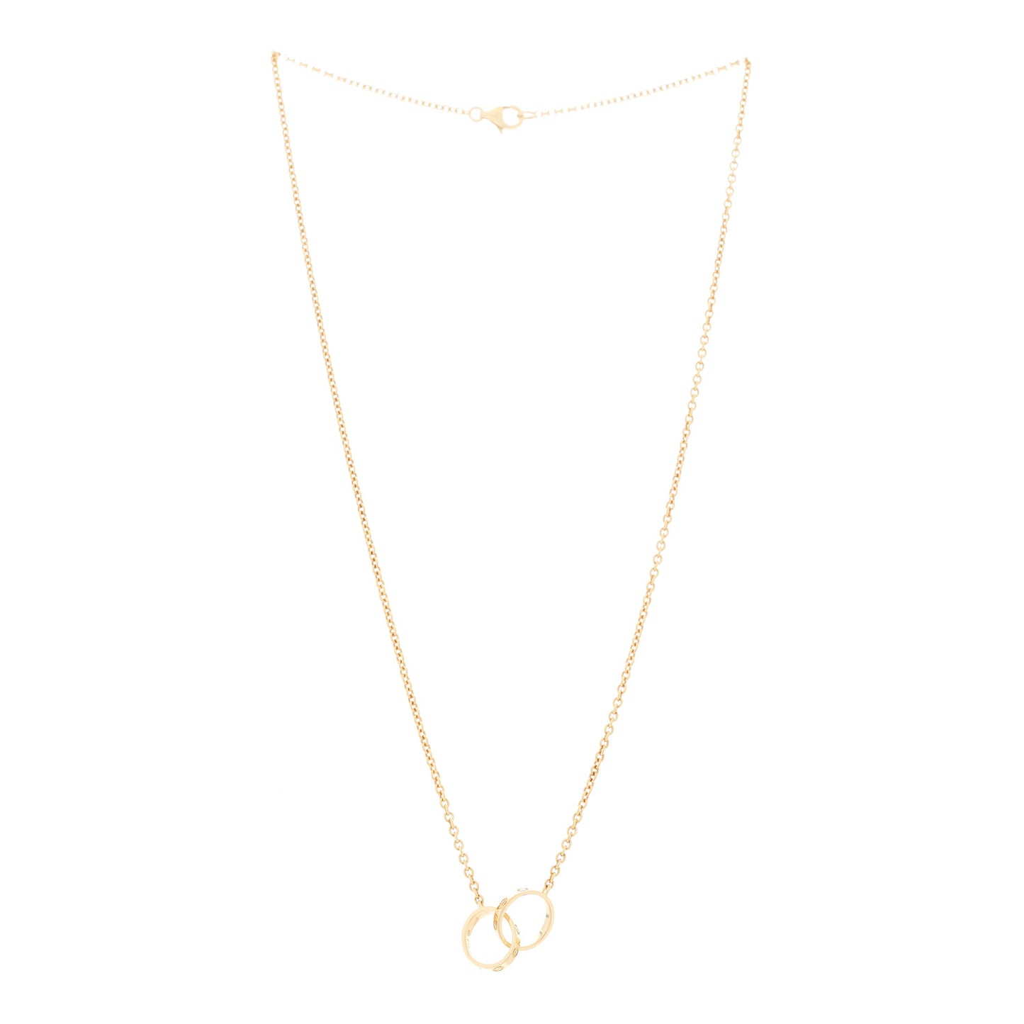 18K Yellow Gold Interlocking LOVE Necklace