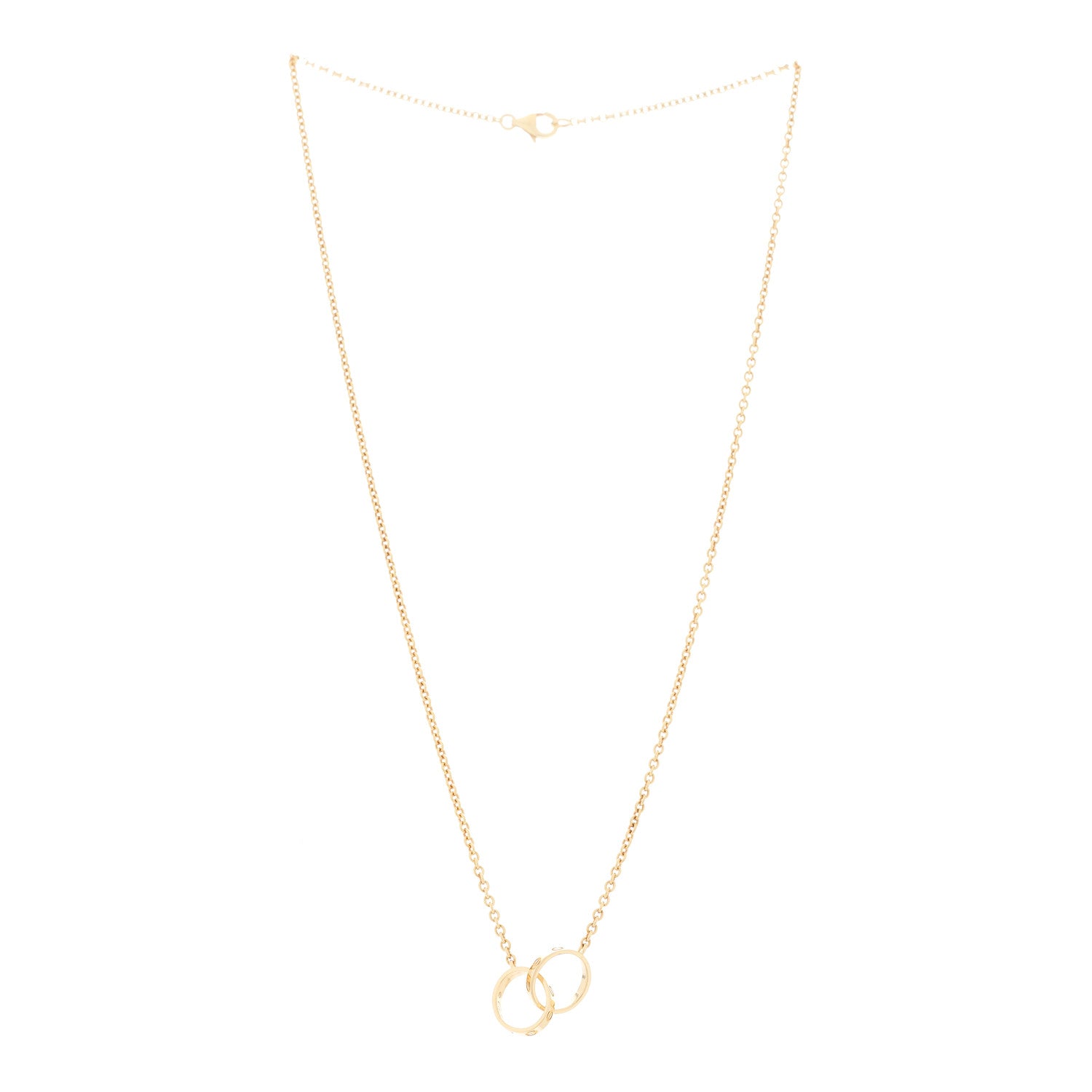 Cartier 18K Yellow Gold Interlocking LOVE Necklace 3 of 9