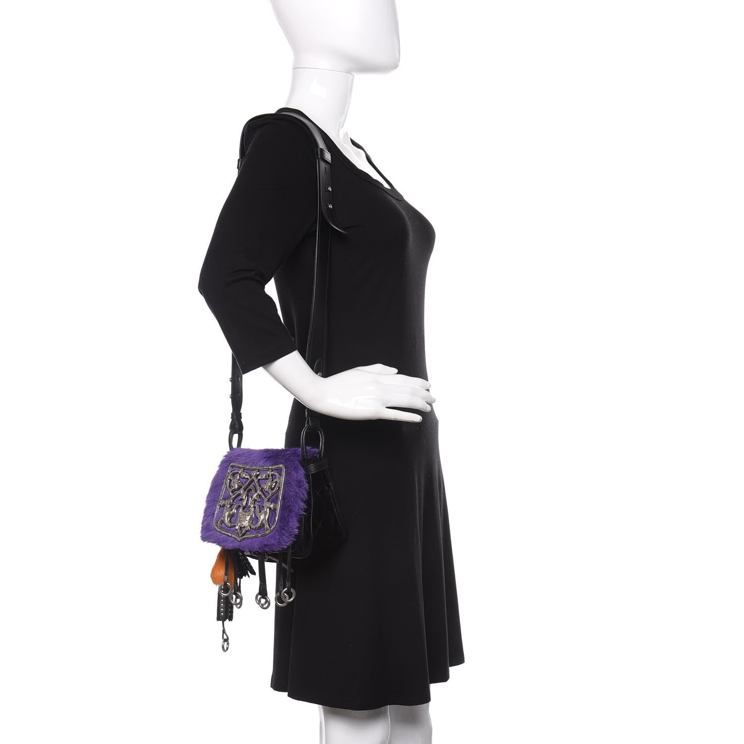 Prada Calf Hair Velluto Corsaire Antic Crossbody Bag Giacinto Black 2 of 9