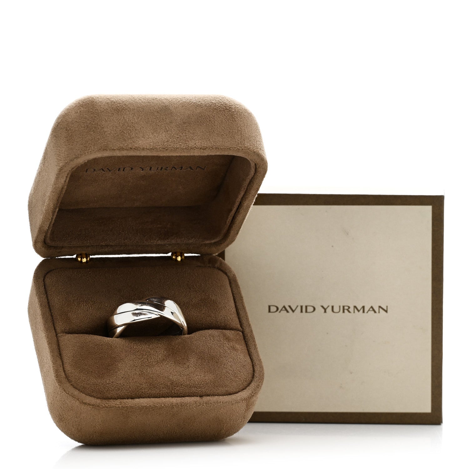 David Yurman Sterling Silver 9mm DY Helios Band Ring 61 9.75 5 of 5