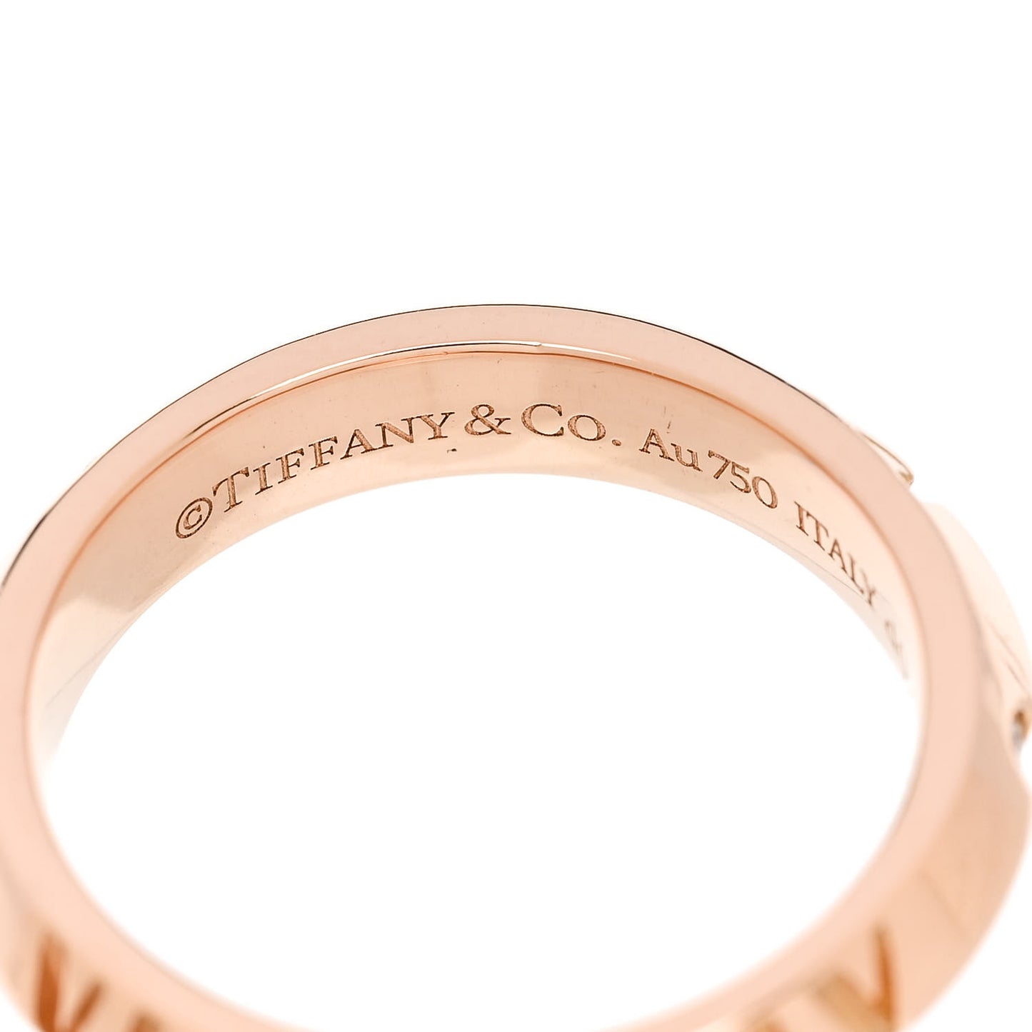 18K Rose Gold Diamond Narrow Atlas X Closed Ring 57 8