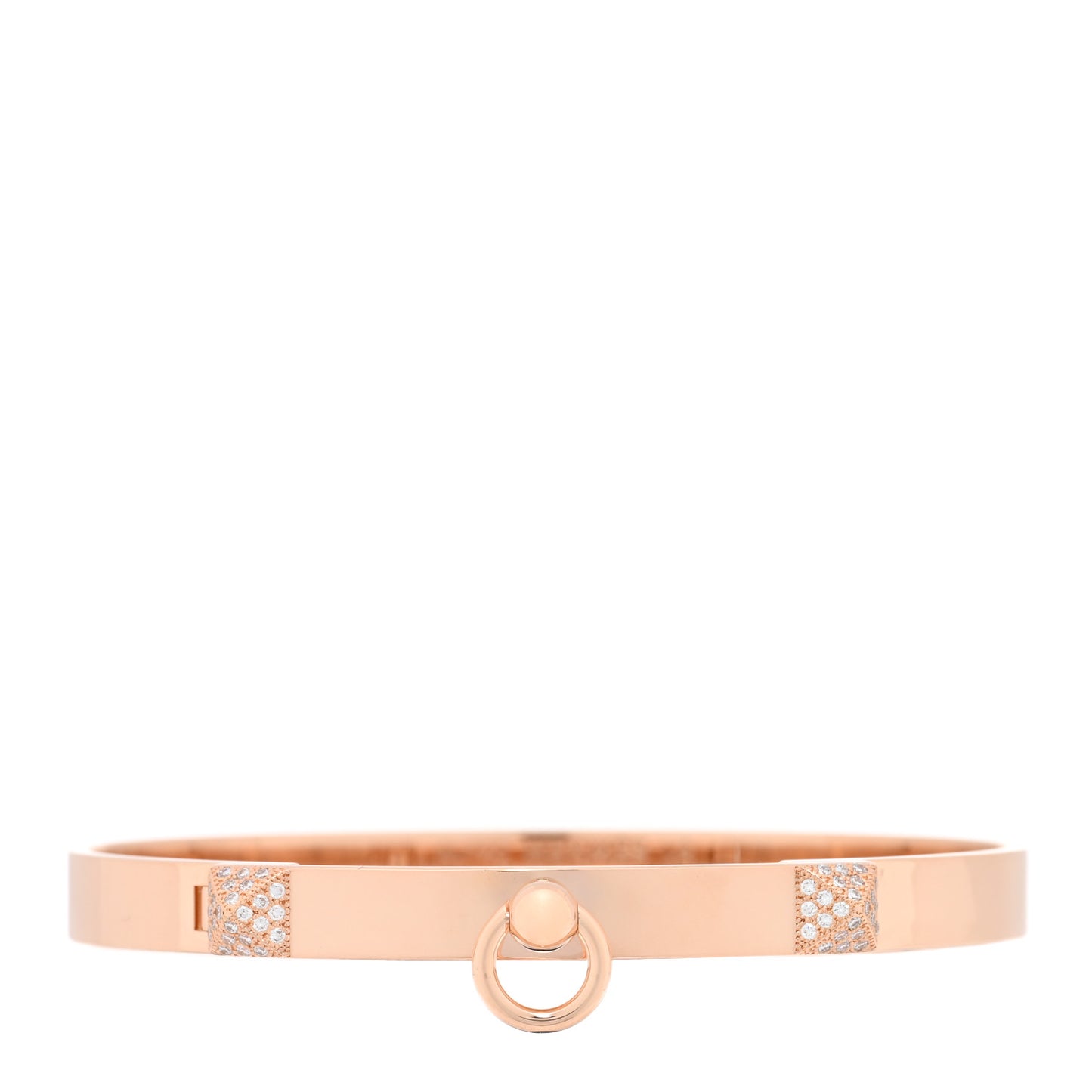 18K Rose Gold Diamond PM Collier De Chien Bracelet LG