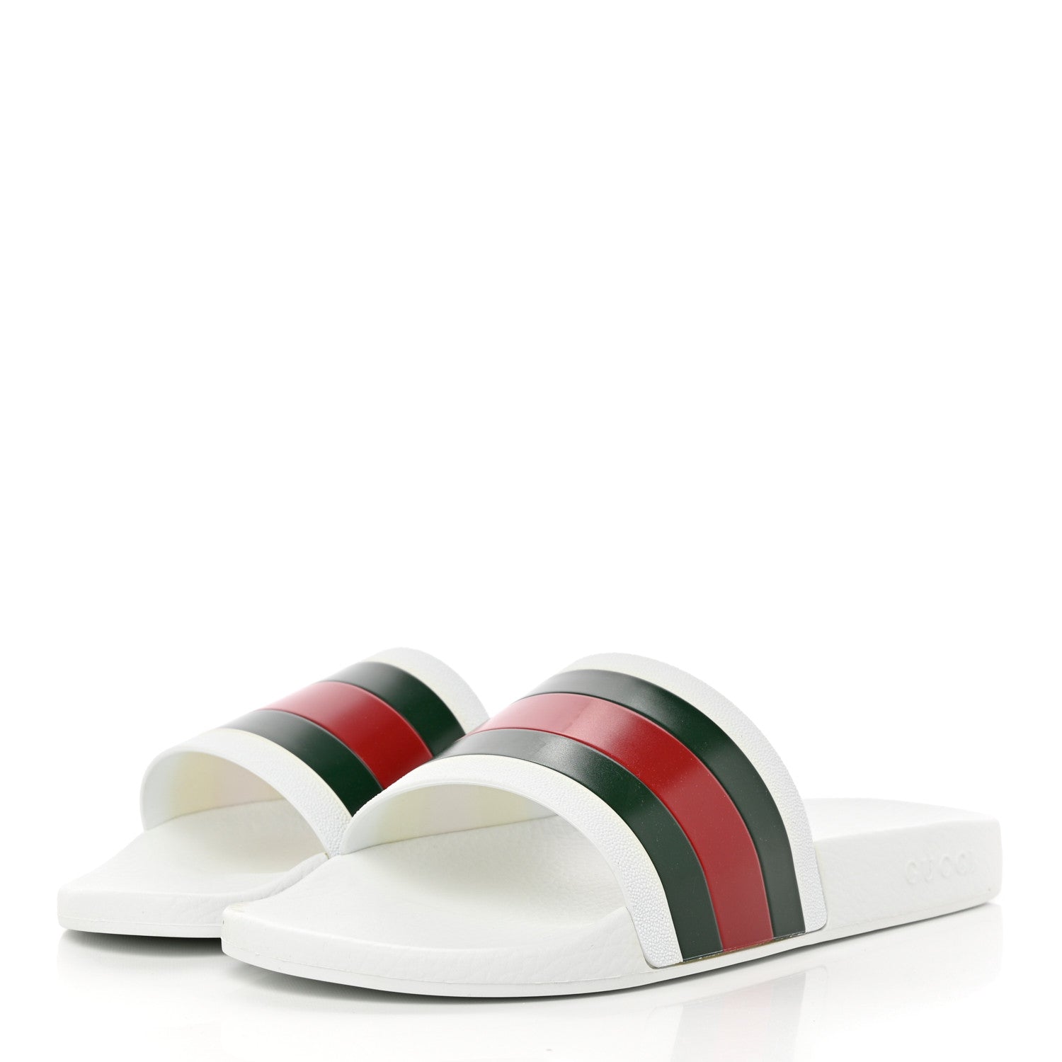 Gucci Rubber Web Mens Pool Slide Sandals 12 Great White 3 of 20