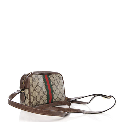 Gucci GG Supreme Monogram Web Mini Ophidia Shoulder Bag Brown 2 of 9