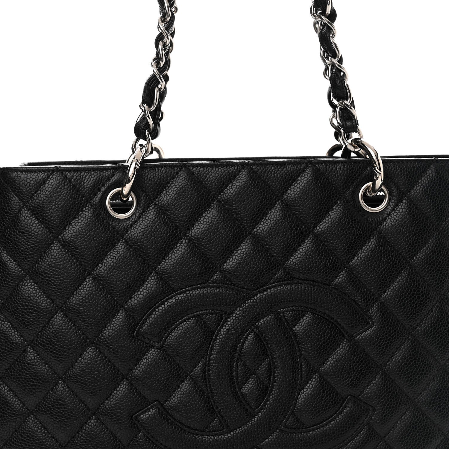 Chanel Caviar Quilted Grand Shopping Tote GST Black 8 of 14