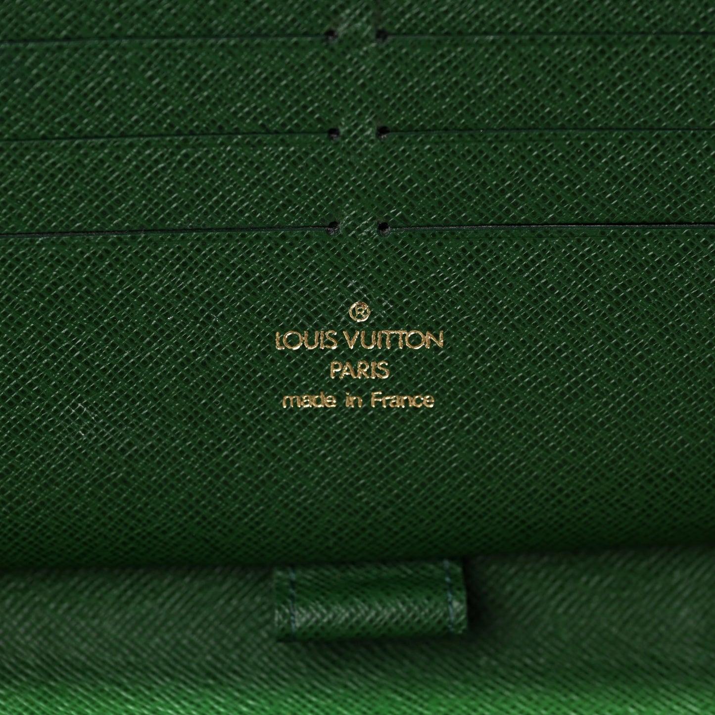 Monogram Groom Zippy Organizer Wallet Green