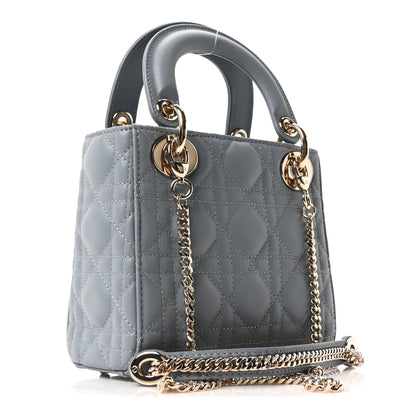 Christian Dior Lambskin Cannage Mini Lady Dior Cloud Blue 3 of 10