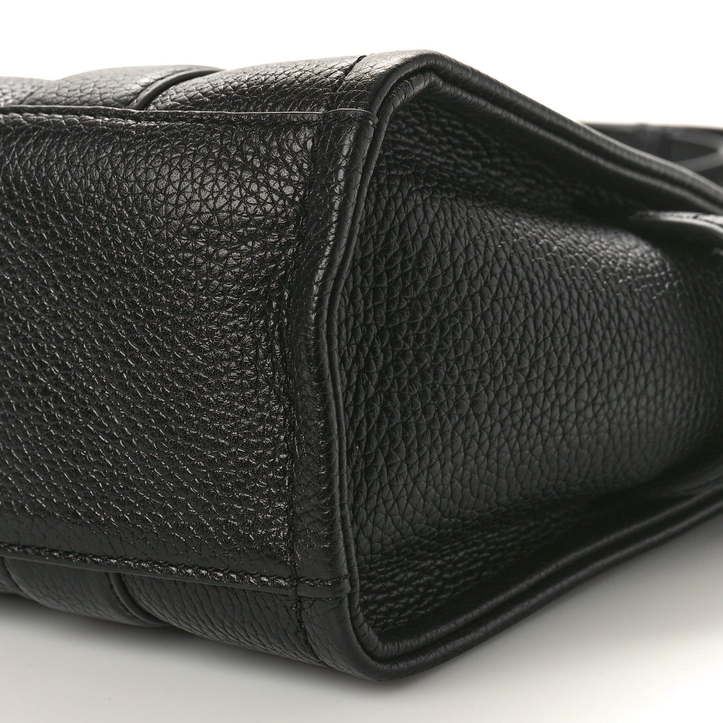 Grained Calfskin Small The Tote Bag Black