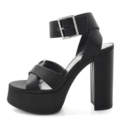 Saint Laurent Raso Regale Bianca 85 Platform Sandals 39 Black 1 of 10