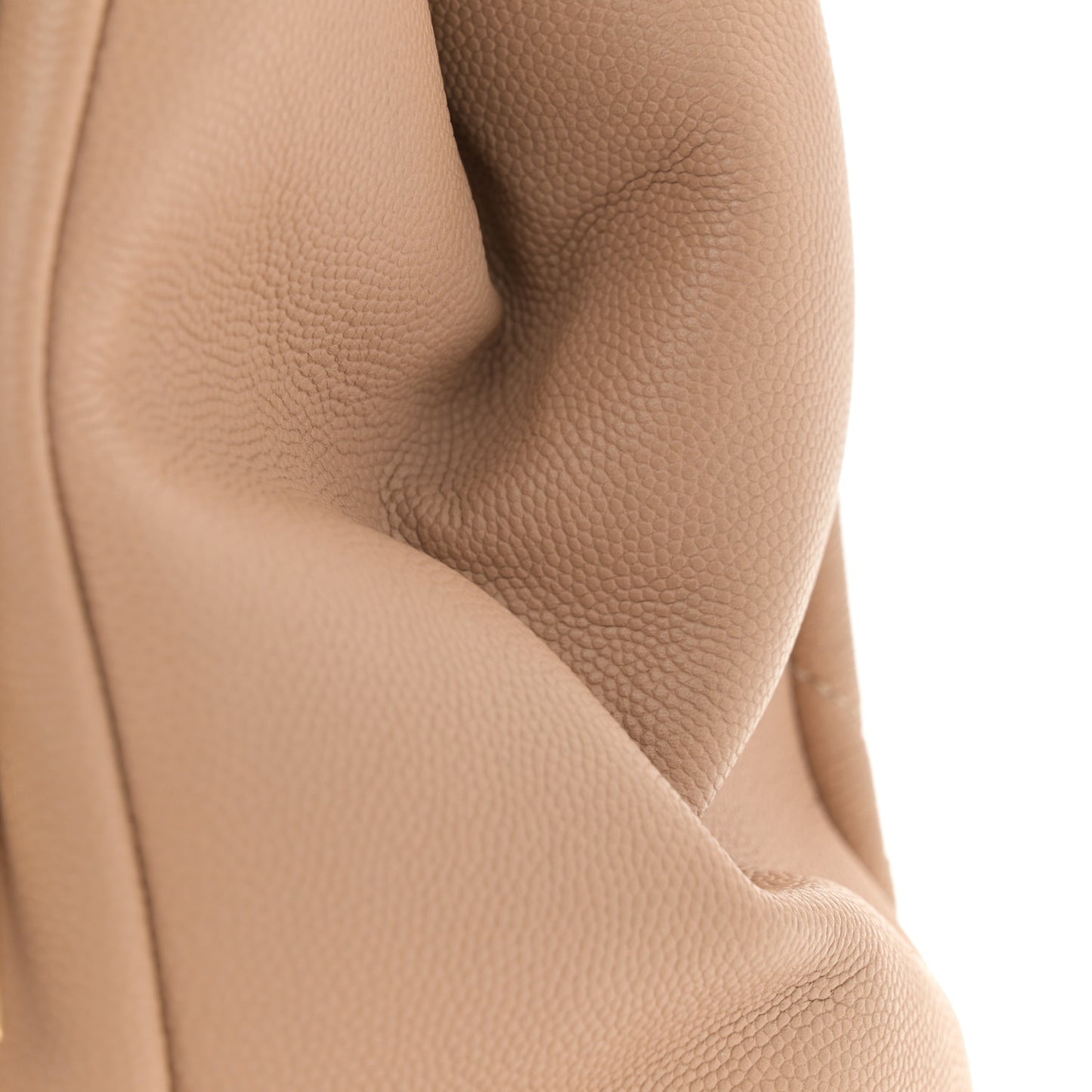 Caviar Quilted Large Business Affinity Shopping Bag Beige