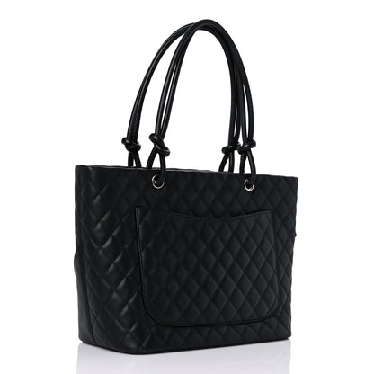 Chanel Calfskin Quilted Large Cambon Tote Black 2 of 17