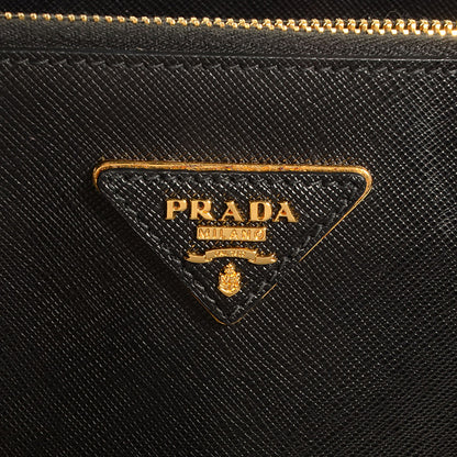 Prada Saffiano Lux Medium Double Zip Tote Nero Black 10 of 10