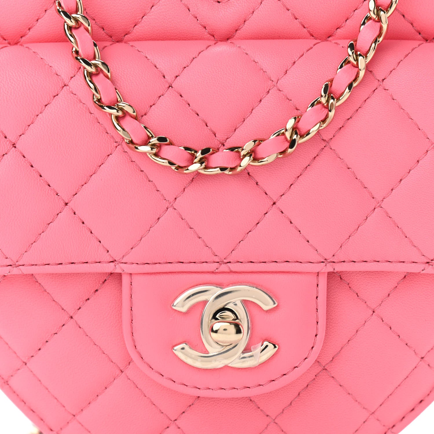 Chanel Lambskin Quilted CC In Love Heart Bag Pink 8 of 11