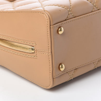 Chanel Calfskin Stitch Surpique Bowler Beige 9 of 10
