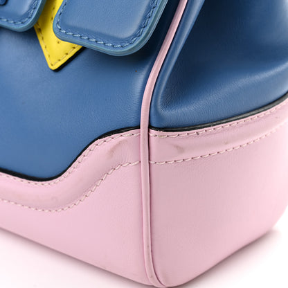 Versace Calfskin Medium Palazzo Empire Bag Blue Pink Yellow 16 of 17