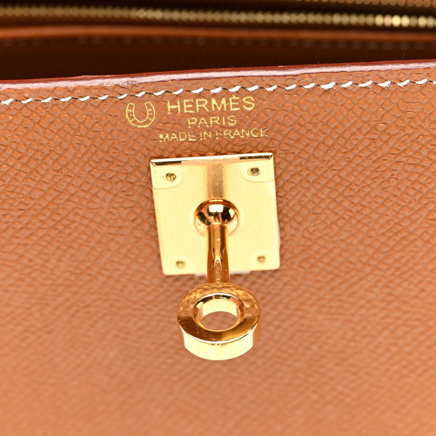 Hermes Epsom Horseshoe Kelly Sellier 25 Gold 6 of 10